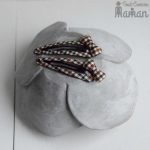 Barrettes pied de poule marron