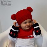 Bonnet rouge pompons hiver