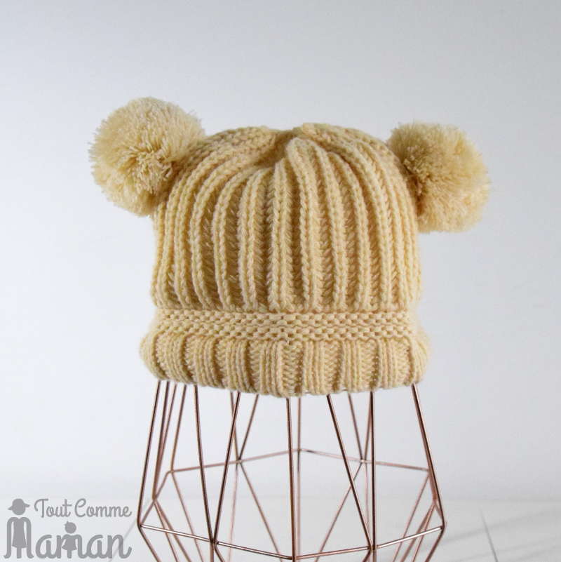 Bonnet Bébé Hiver Avec Pompon | Taille 6 Mois à 4 Ans - Cache-Oreilles, Double Couche Acrylique