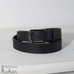 Ceinture hachis noir lisse