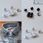 Lot de 10 clous à griffes pyramides NOIR ET BLANC