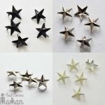 Lot de 10 clous étoiles à griffes NOIR ET BLANC