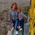 Veste habillé rayé mère fille