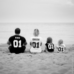 Tee-shirt famille Royal noir et blanc