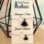 Duo de bracelets CHAT couleur argentée
