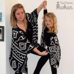 Gilet poncho aztec mère fille