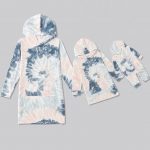 Robe sweat tie dye mère fille et bébé
