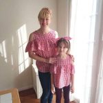 Top Vichy mère fille rouge et blanc