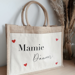 Sac cabas toile de jute personnalisable