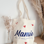 Tot bag personnalisé à offrir avec coeurs